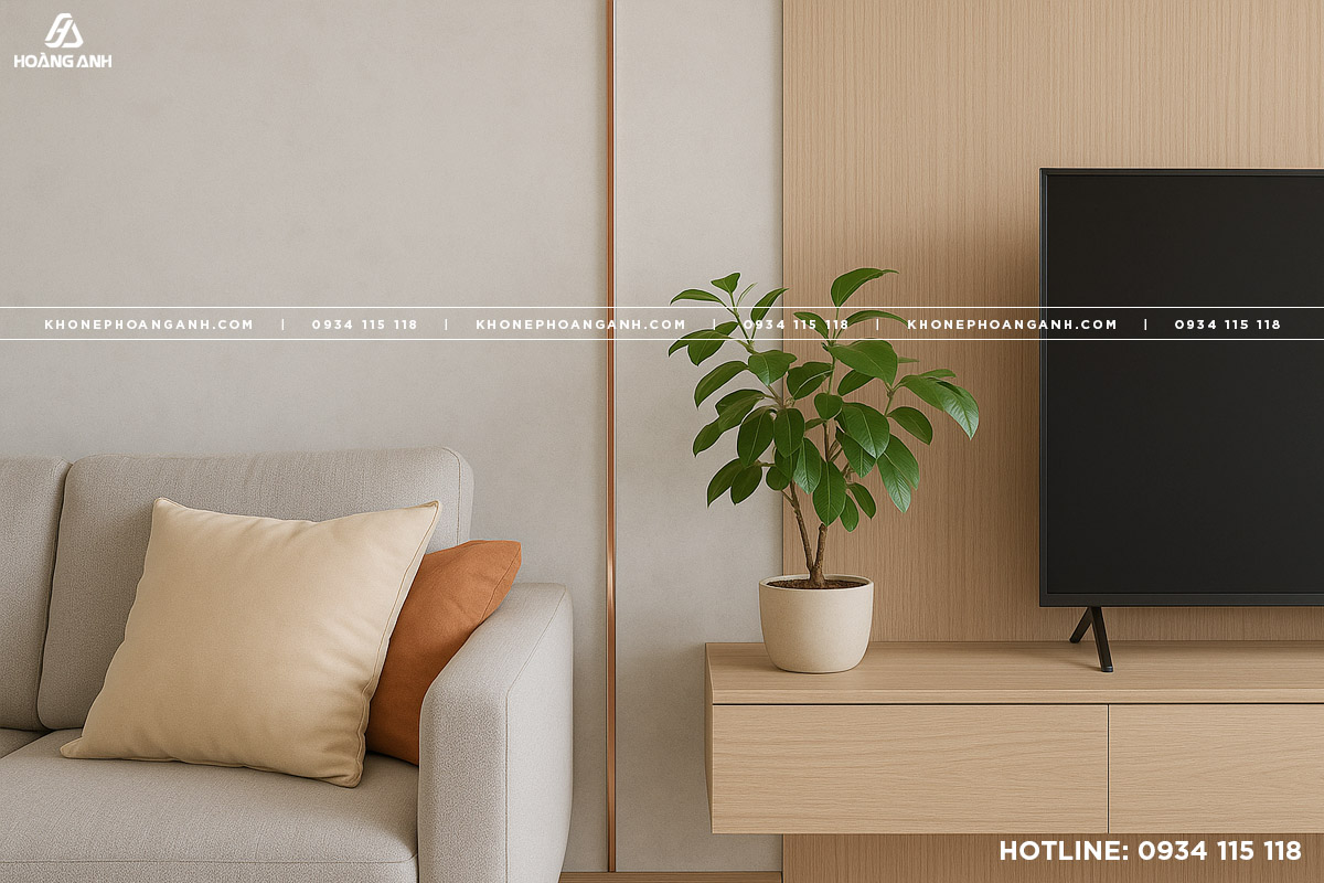 Nẹp T Inox 304 lắp đặt thực tế phòng khách