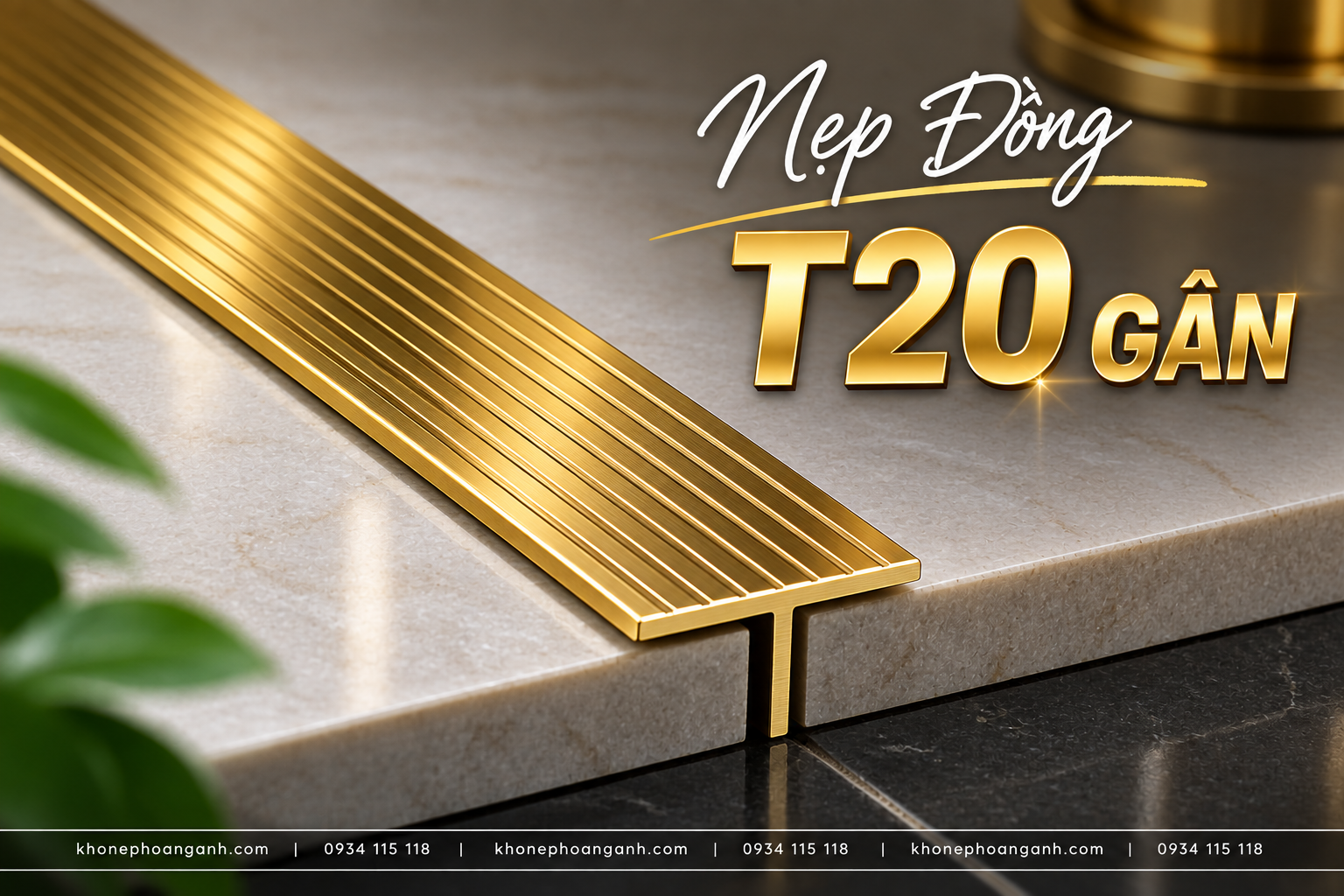Cấu tạo chi tiết của Nẹp Đồng T20 Gân chống trơn trượt cao cấp