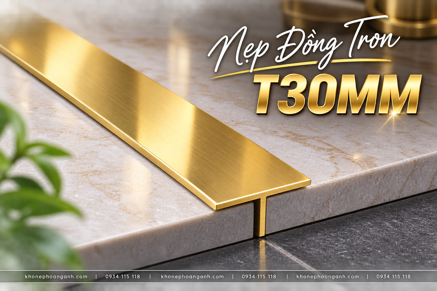 Cấu tạo chi tiết của Nẹp Đồng Trơn T30MM cao cấp