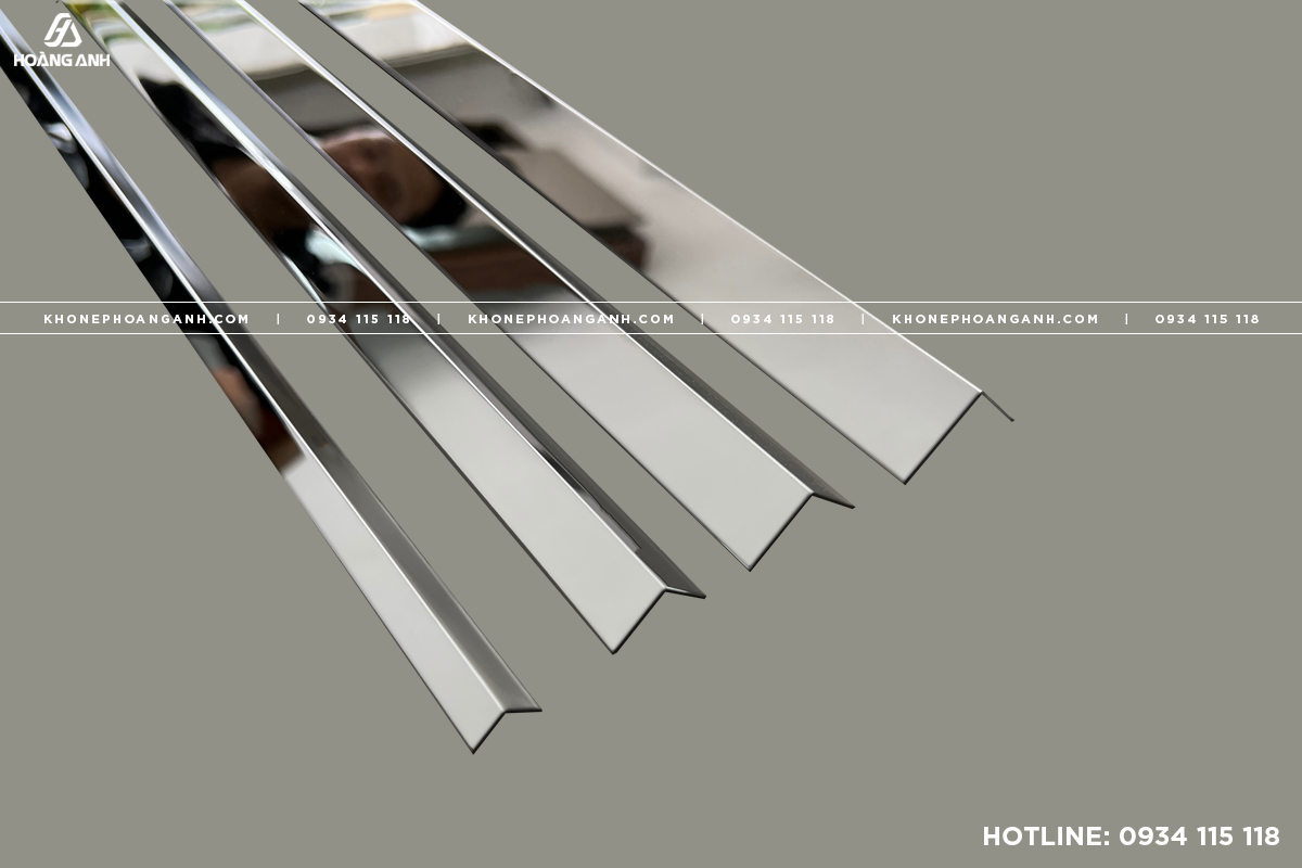 Nẹp V Inox 304 màu trắng gương