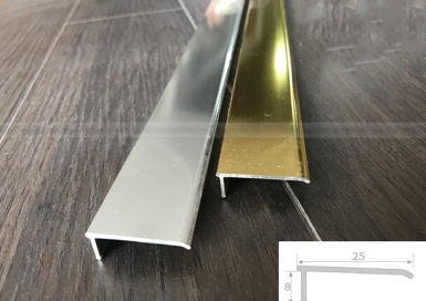 Nẹp Nhôm L25x8MM