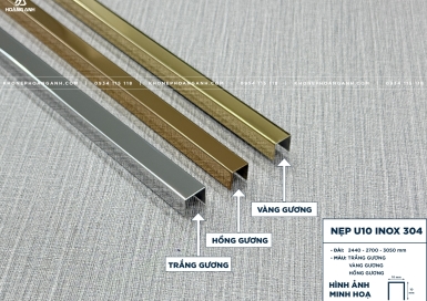 Nẹp Inox 304 U10MM