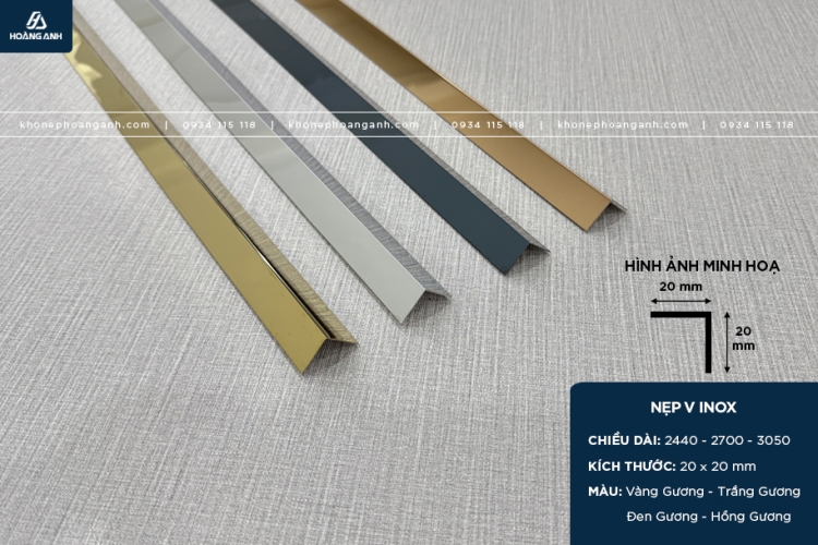 Nẹp V Inox 304