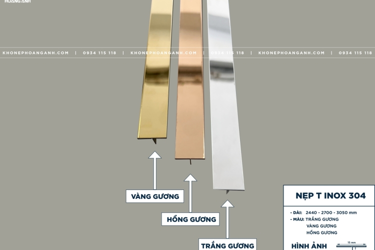 Nẹp Inox 304 T15MM