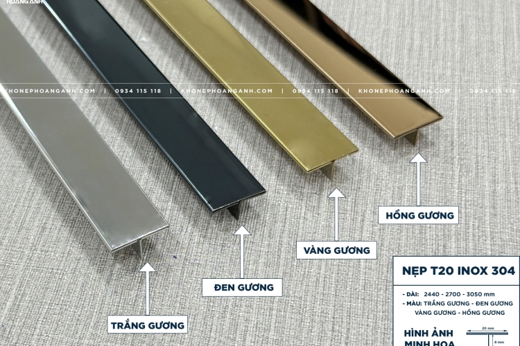 Nẹp Inox 304 T20MM